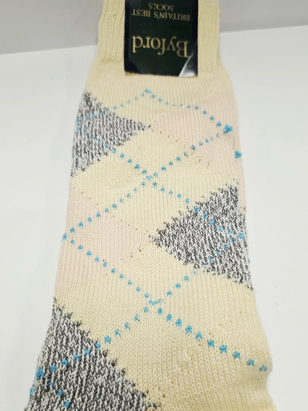 Byford Vintage classic diamond pattern argyle socks